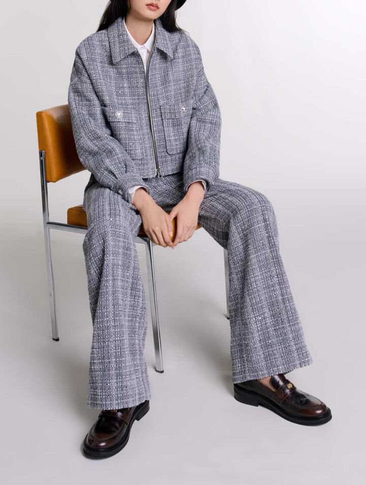 Kurzer Blouson aus Tweed