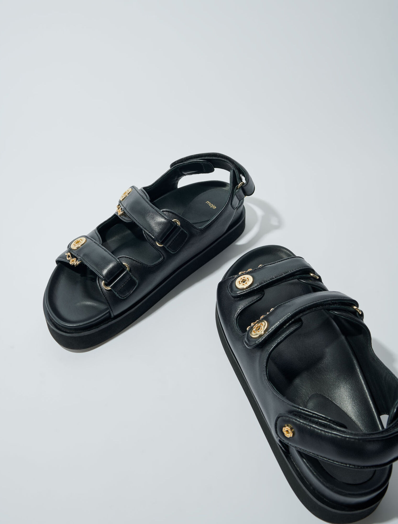 Flache Ledersandalen