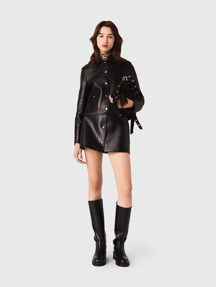 Kurze Lederjacke