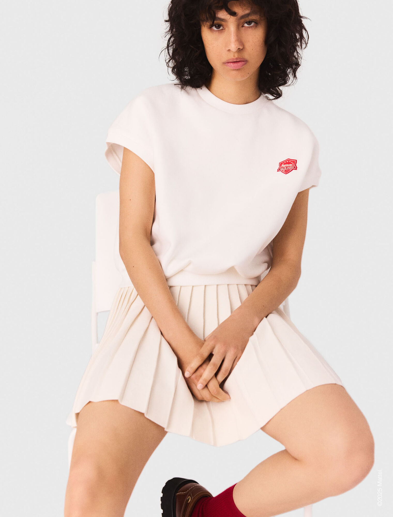 Crop-Sweatshirt mit gesticktem Logo