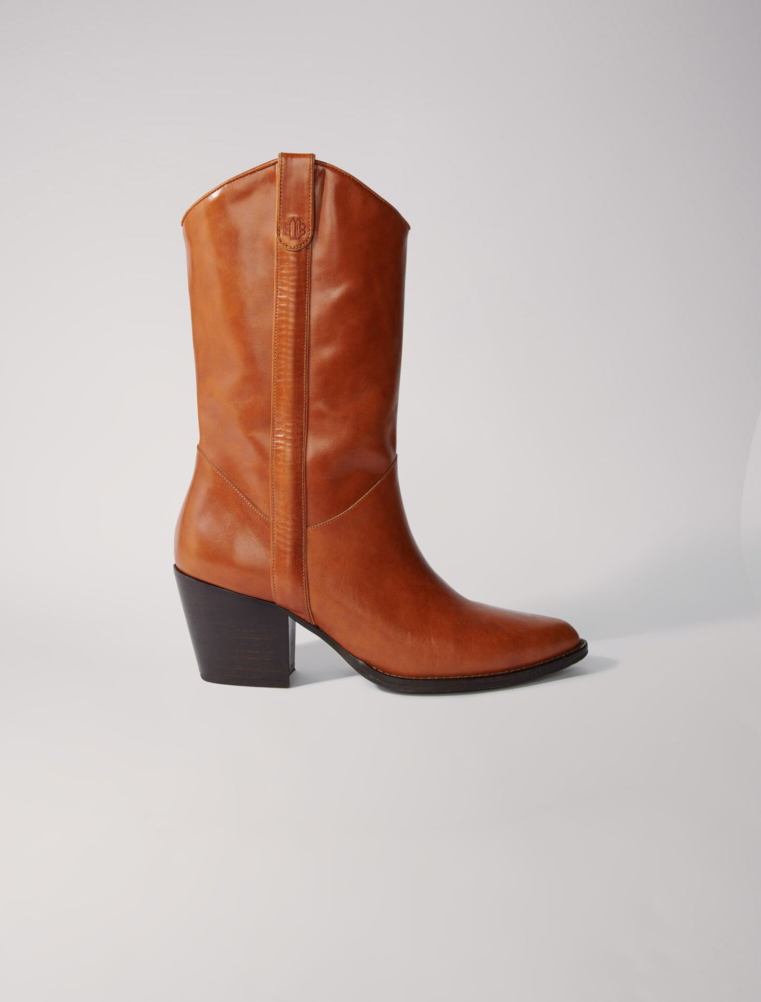 Lederstiefel mit Absatz
