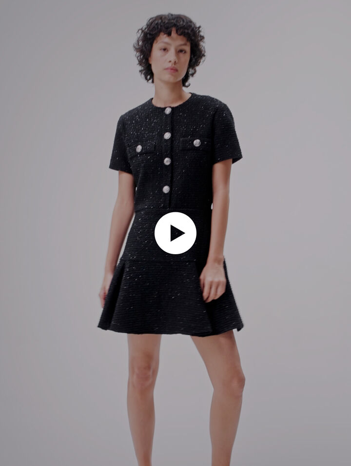 Kurzes Kleid aus Tweed