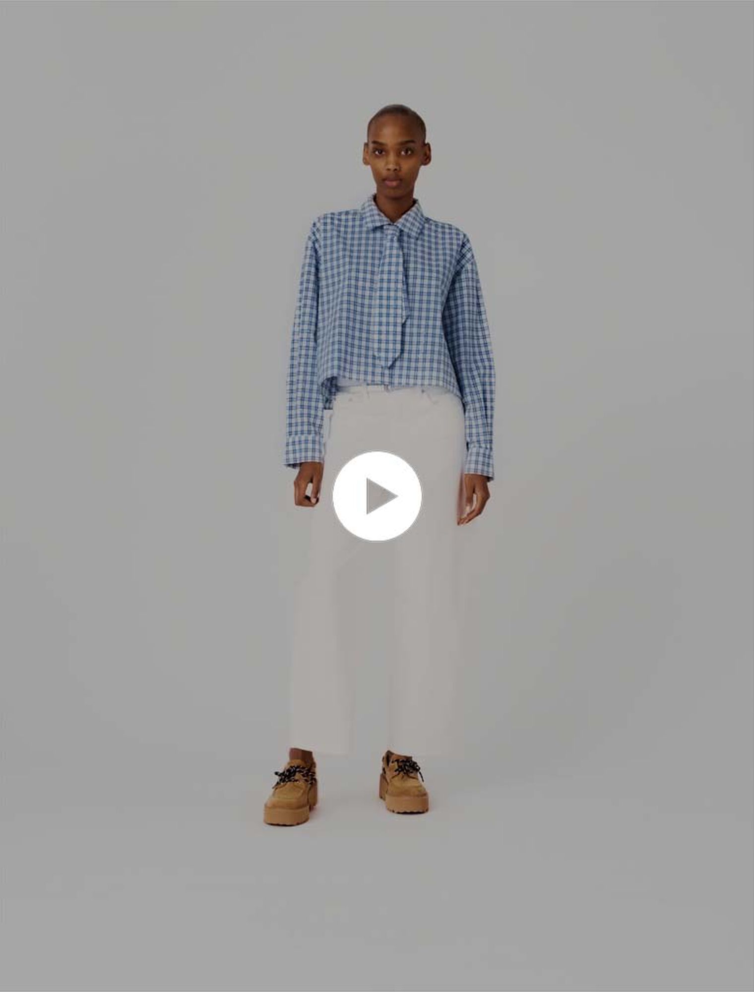 Strasshemd mit abnehmbarer Krawatte