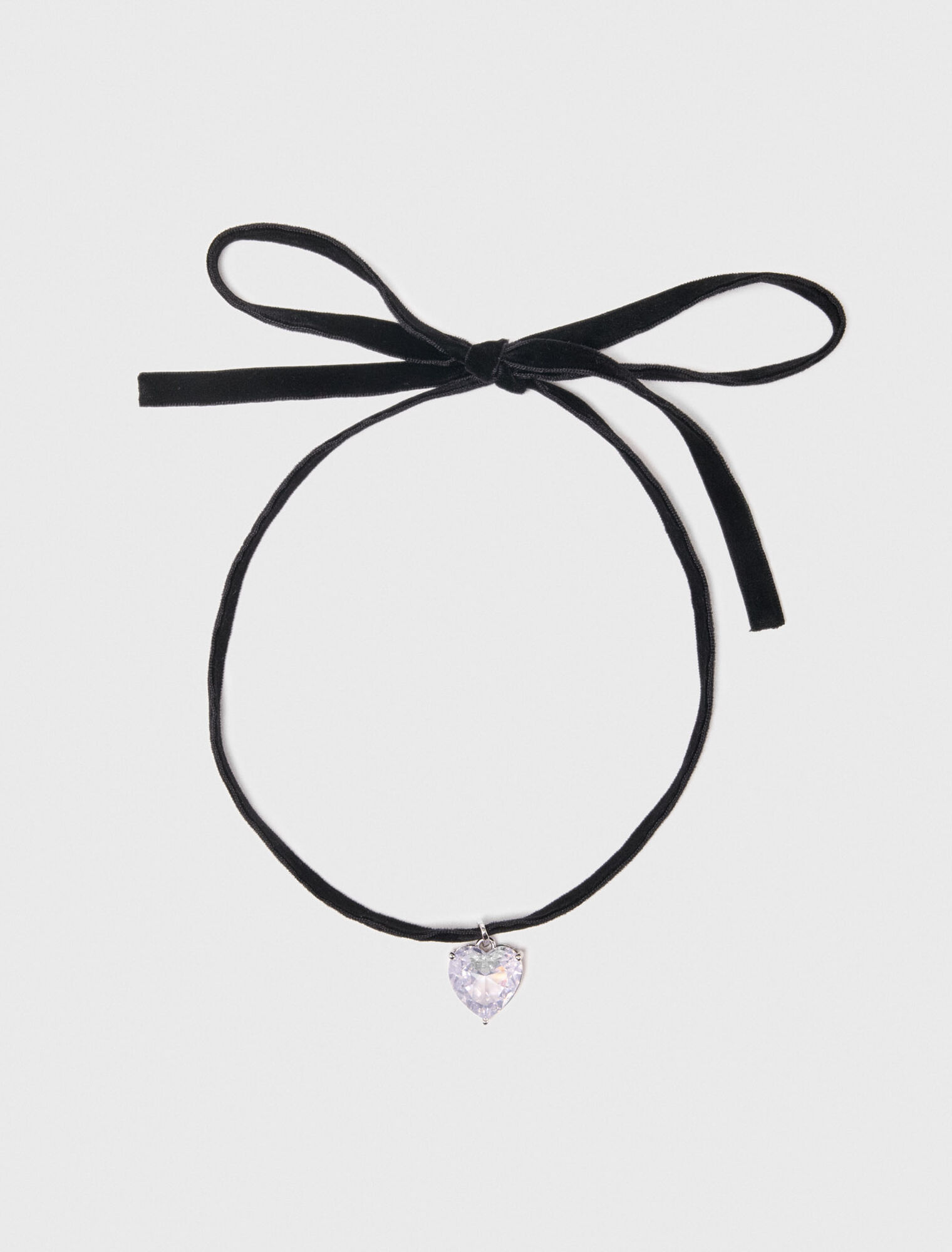 Herz-Kette mit Samtband