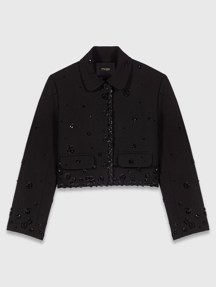 Kurze bestickte Jacke