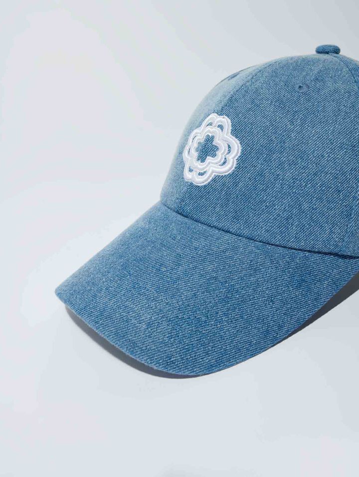 Denim-Cap mit clover-Logo
