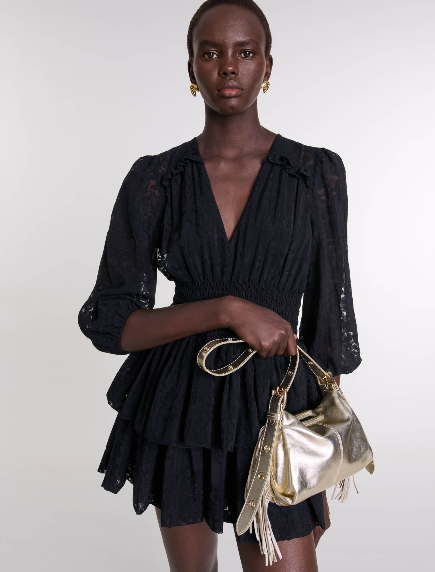 Trompe-l'oeil-Kleid mit Muster