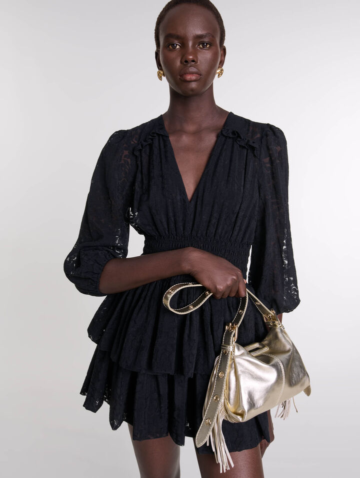 Trompe-l'oeil-Kleid mit Muster