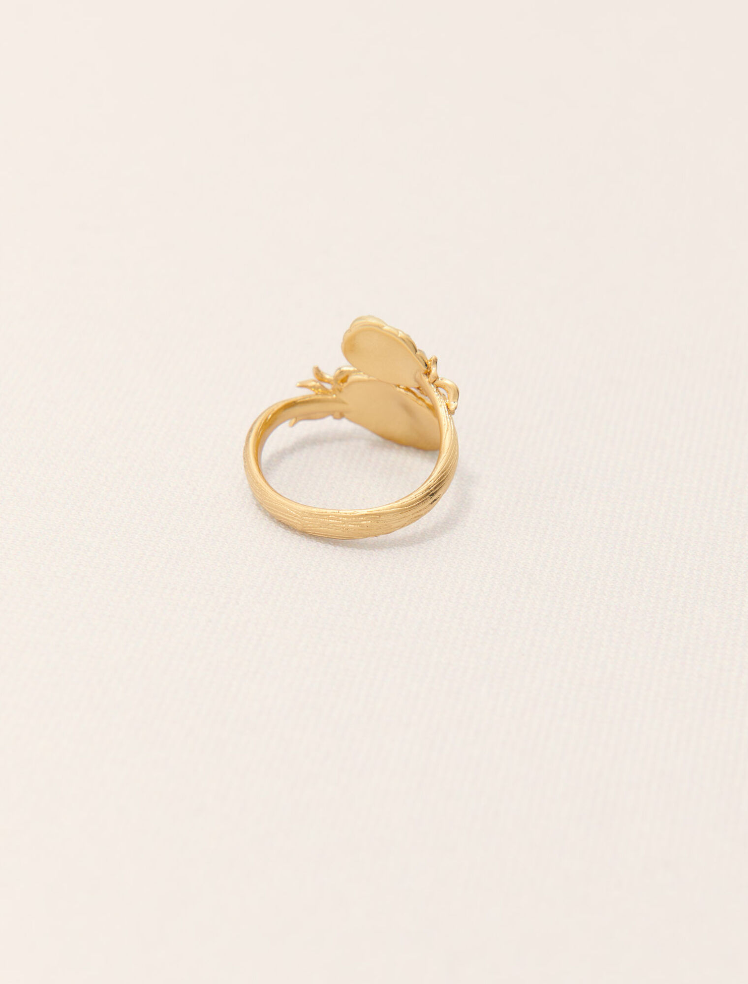 Doppelter Ring Ananas mit Strass