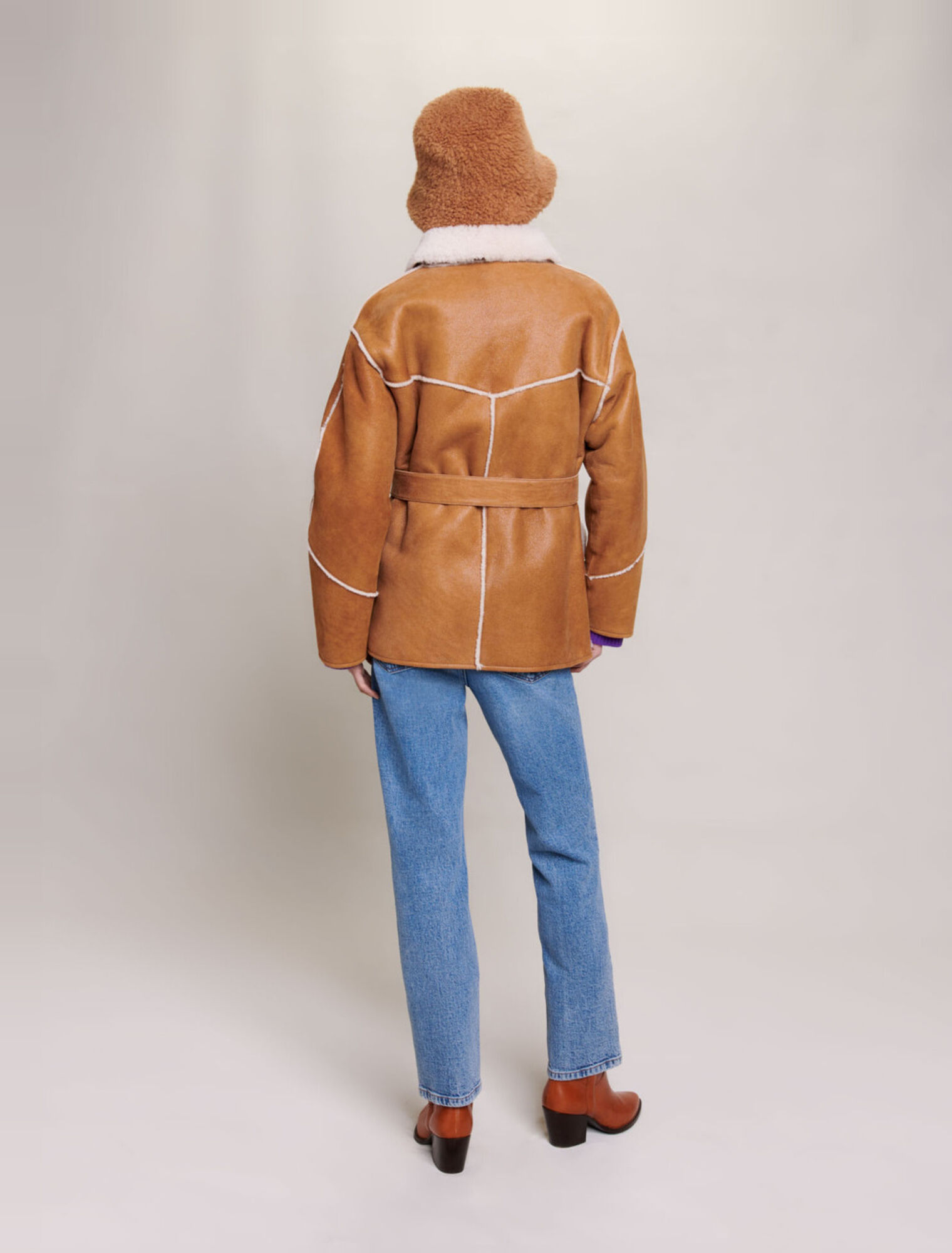 Kurzer Shearlingmantel