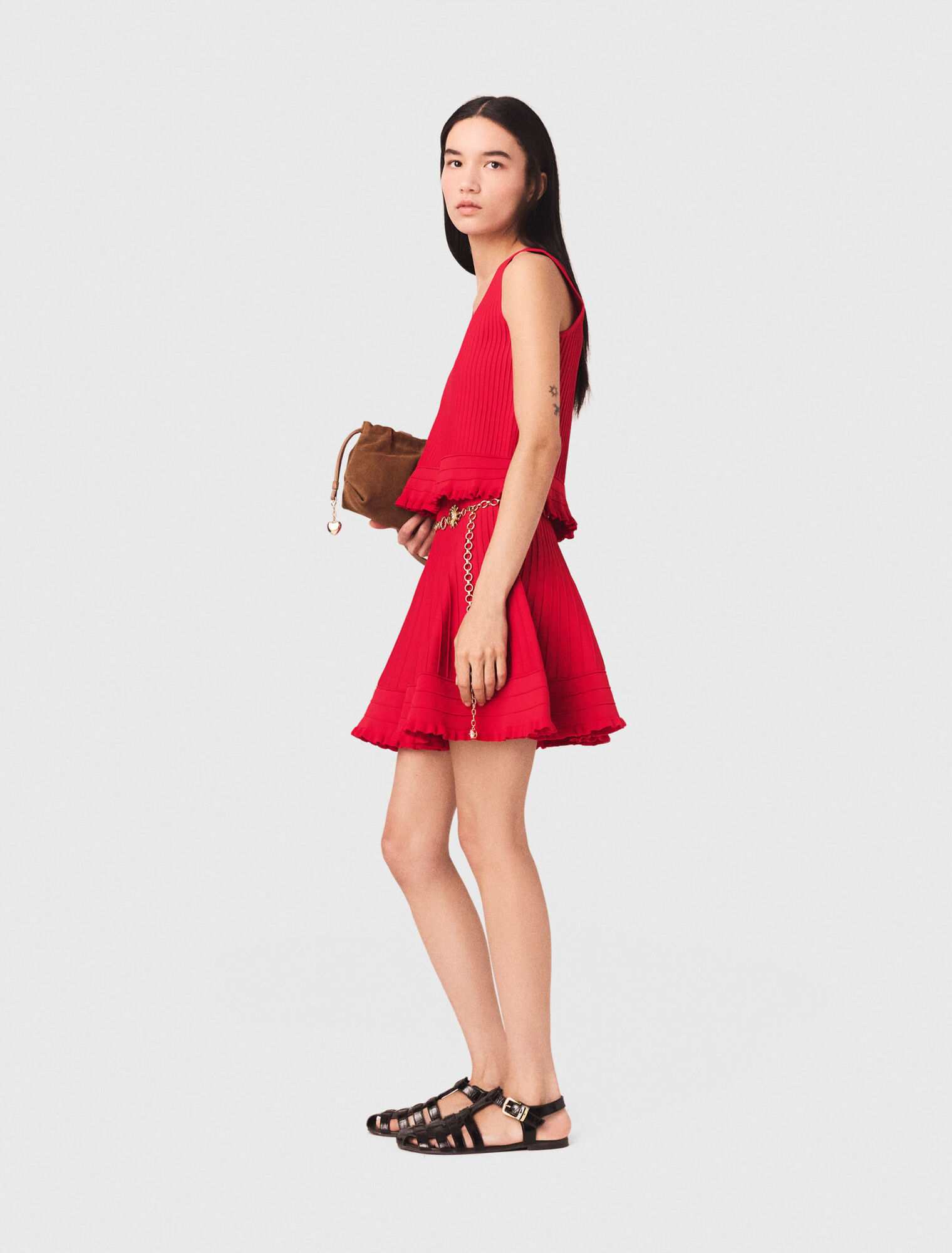 Stricktop mit Volants