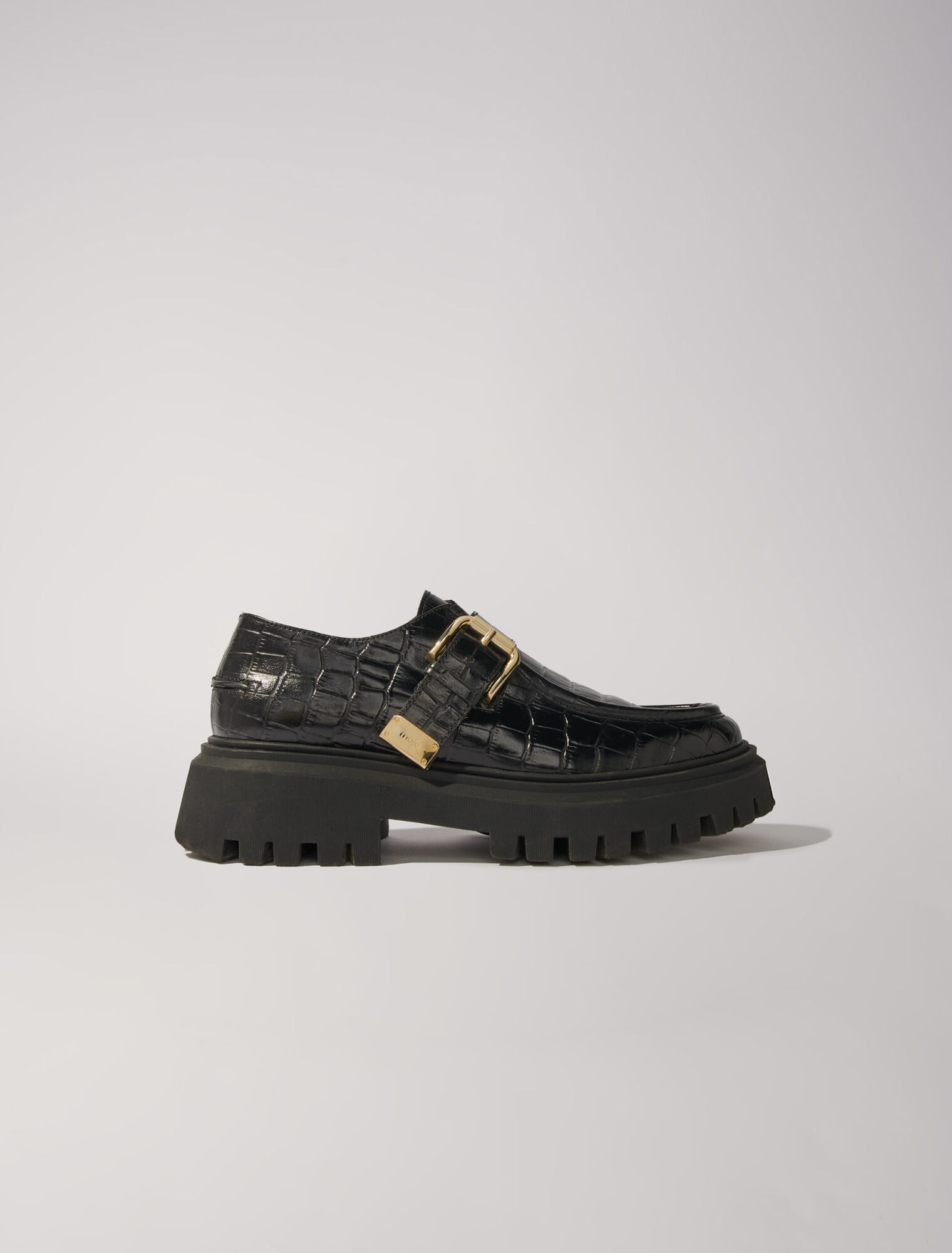 Klobige Derby-Schuhe aus Leder