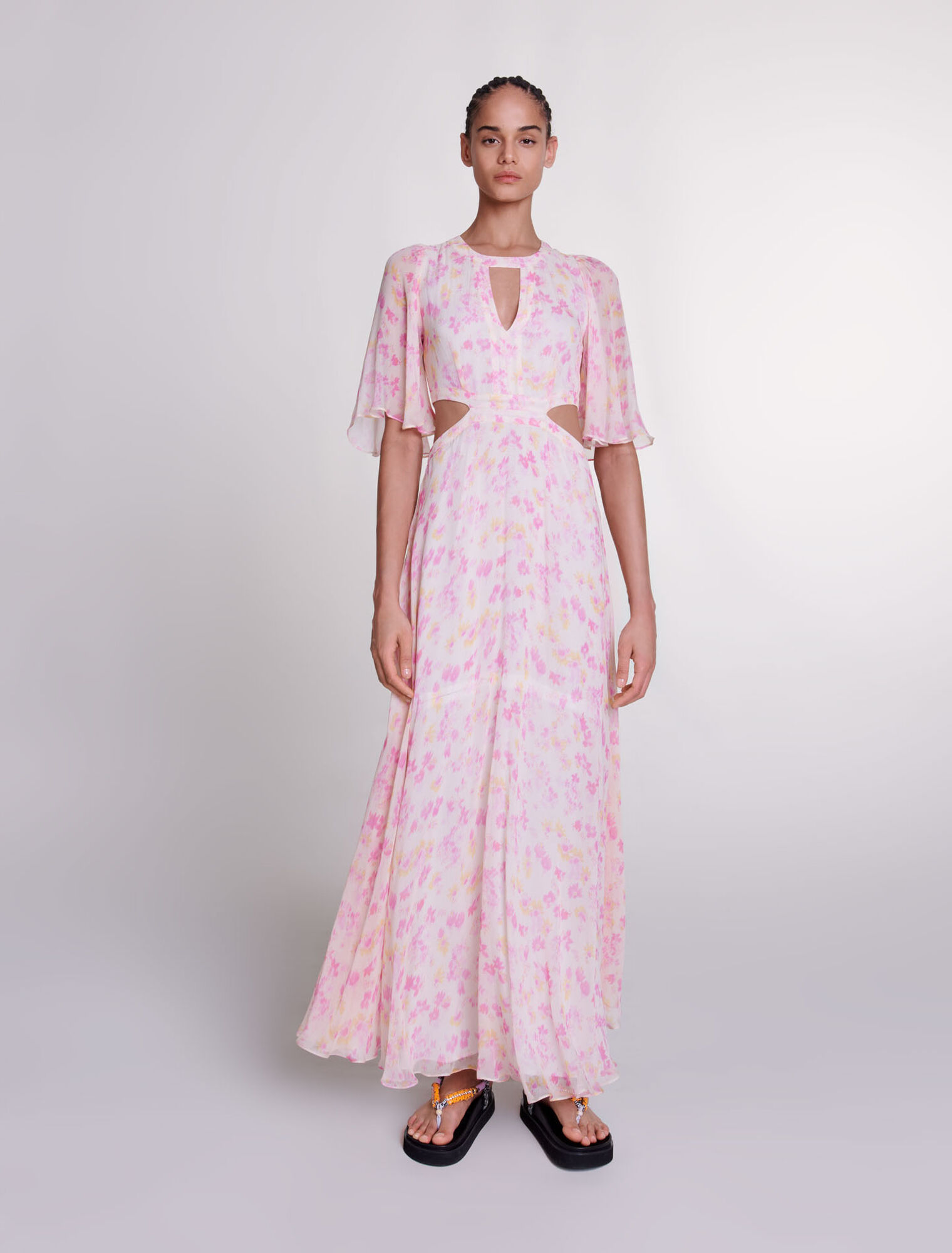 Langes Kleid mit Blumenmuster