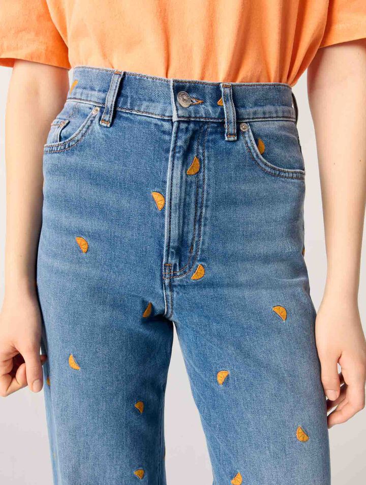 Bestickte Jeans