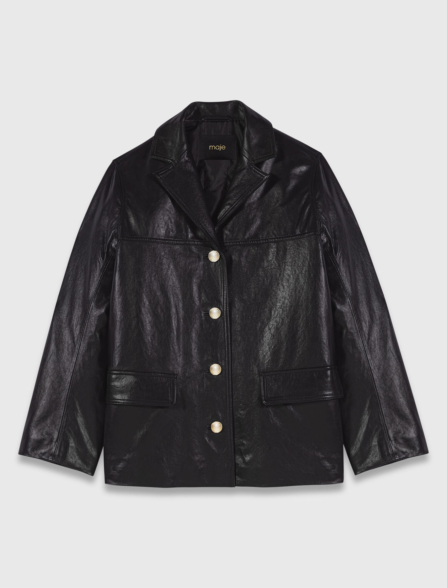 Gesteppte Lederjacke
