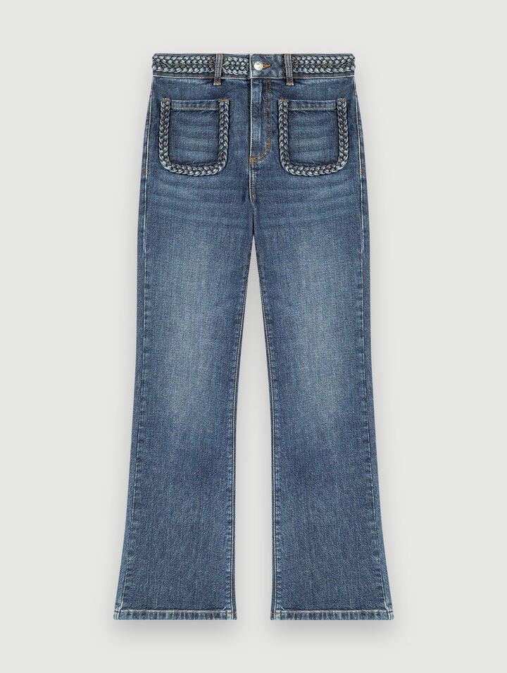 Jeans mit geflochtenen Details