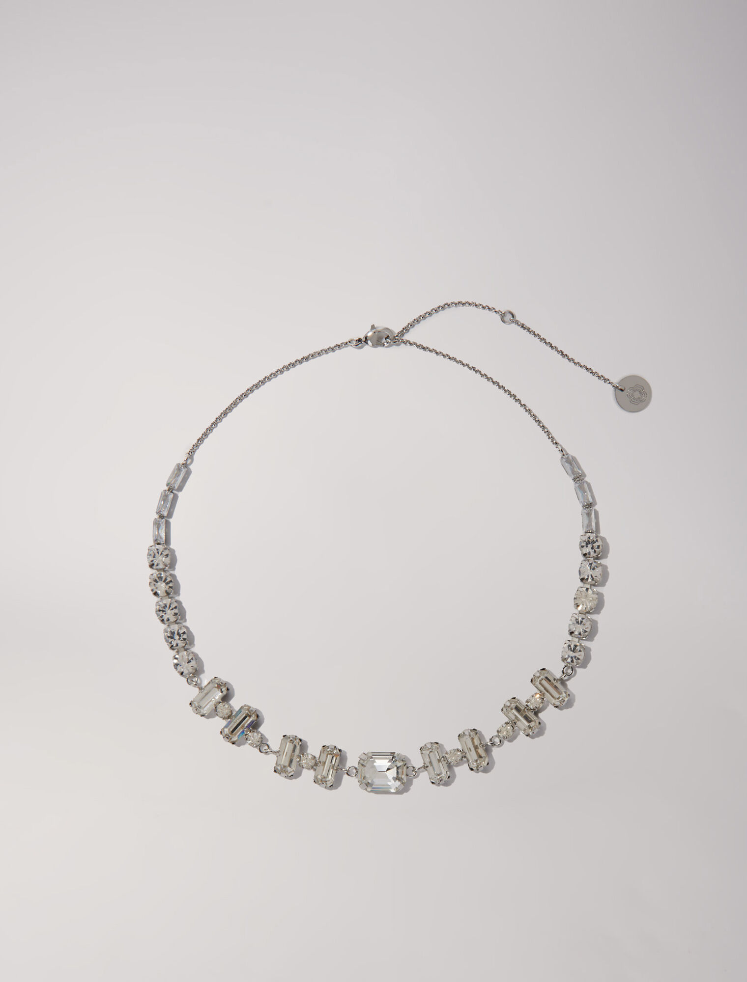Silber Choker-Halskette mit Strass