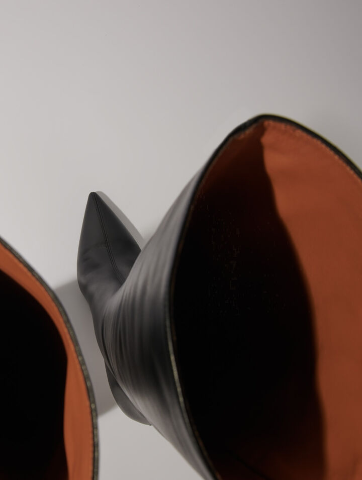 Spitze Lederstiefeletten