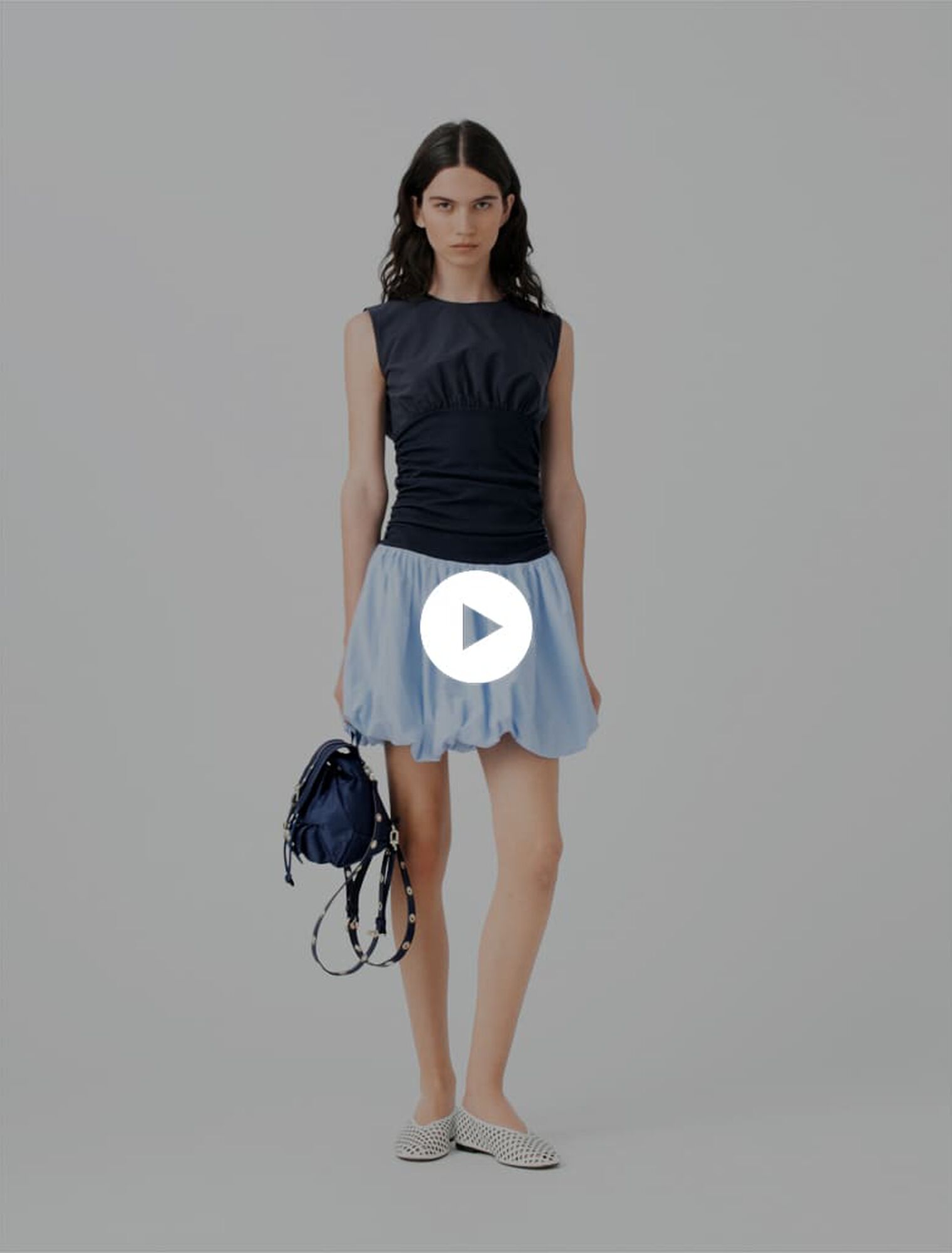 Kleid aus Jersey und Baumwolle