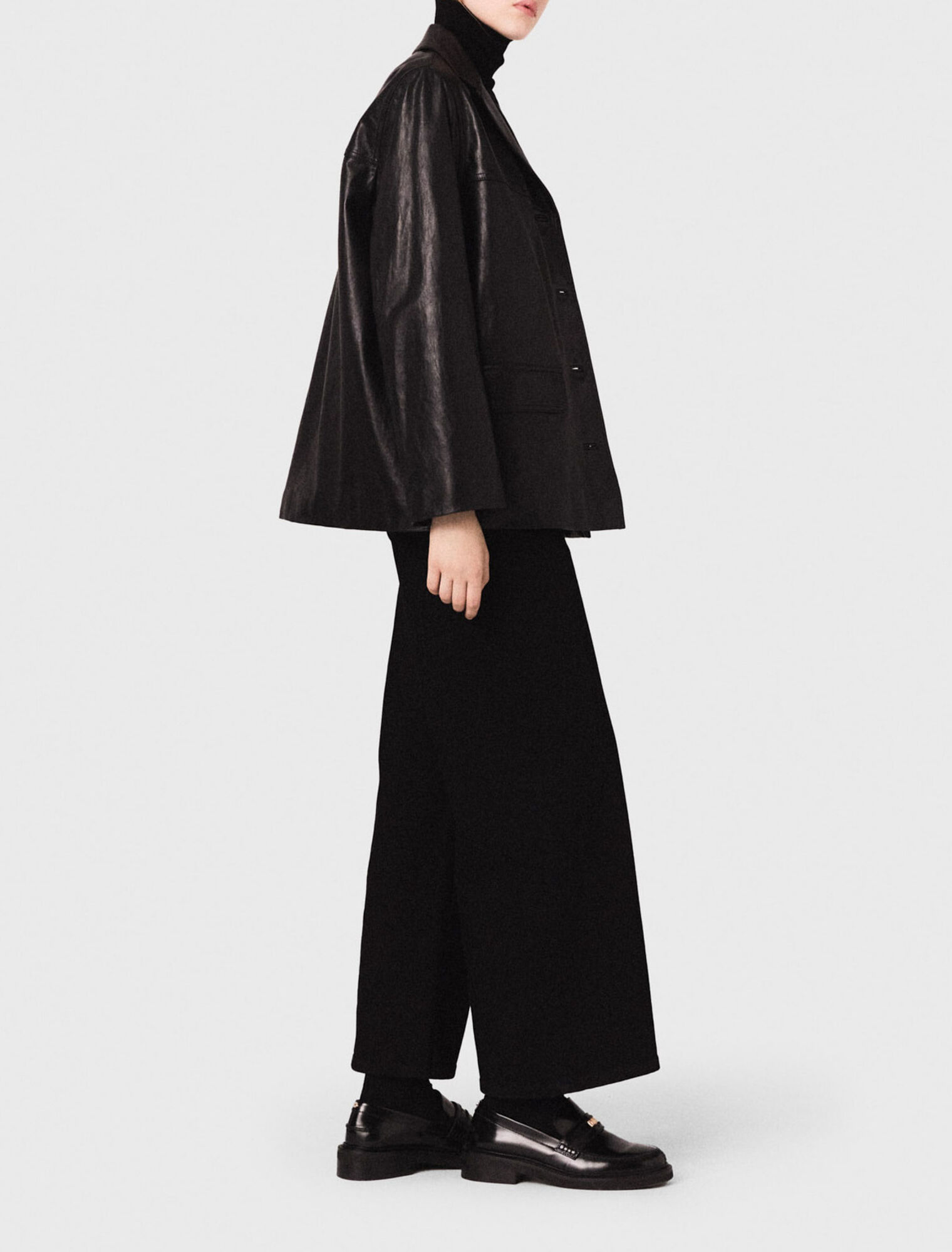 Gesteppte Lederjacke