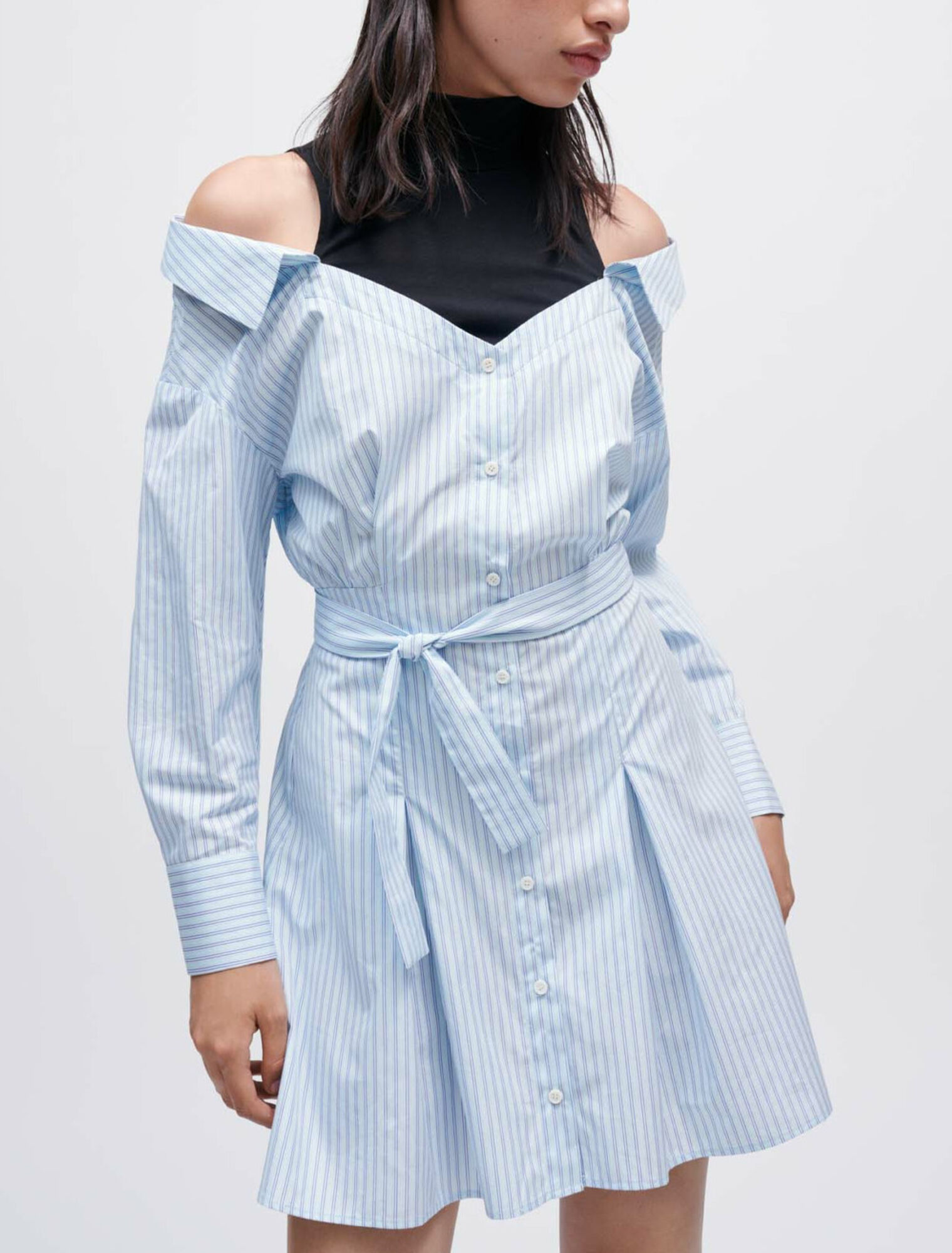 Hemdkleid mit Streifenmuster