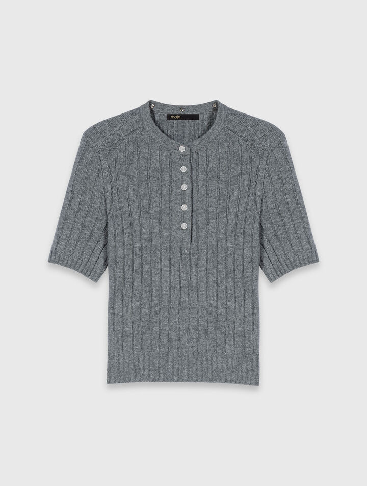 Pulli mit abnehmbarem Perlenkragen