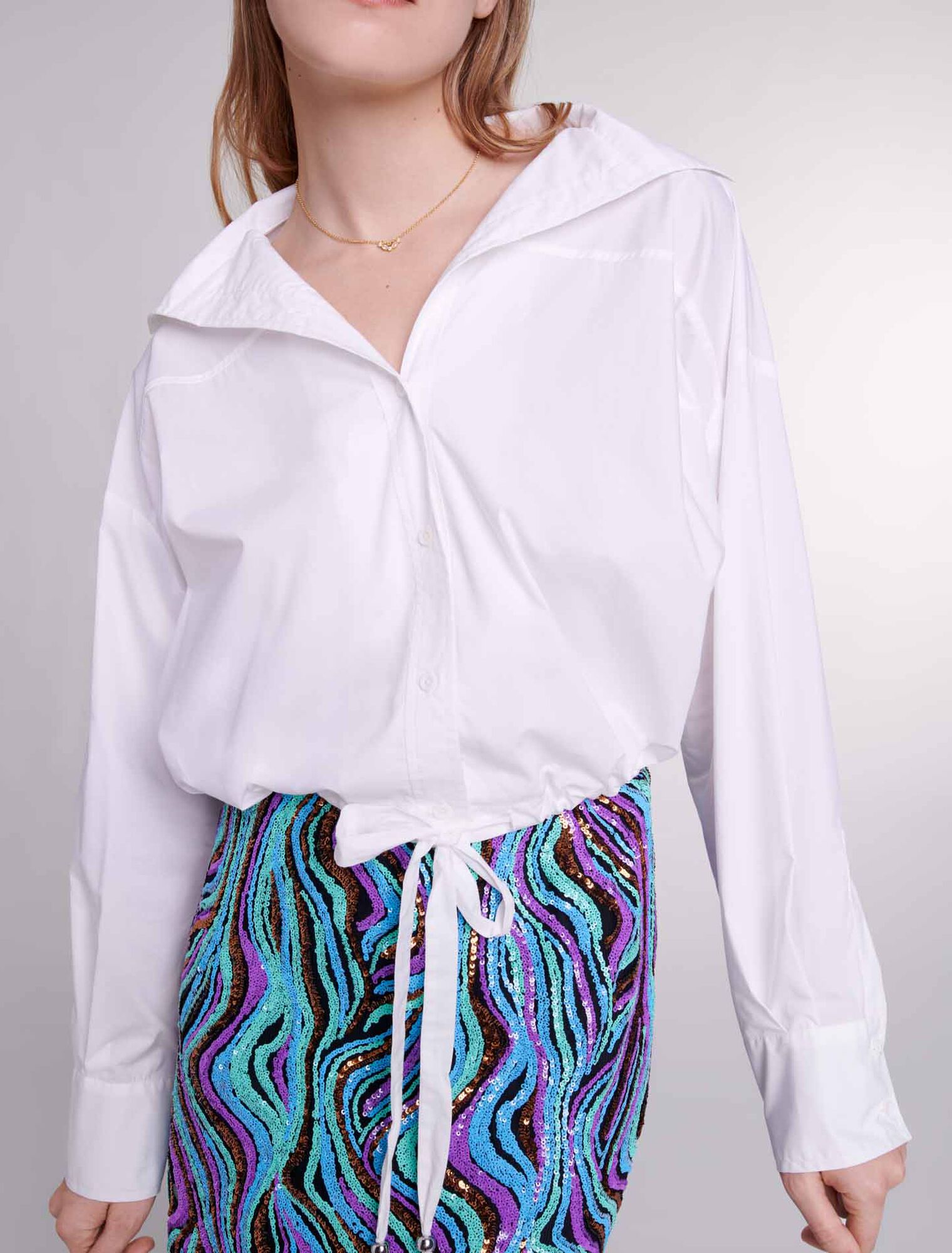 Kurze Bluse aus Baumwolle