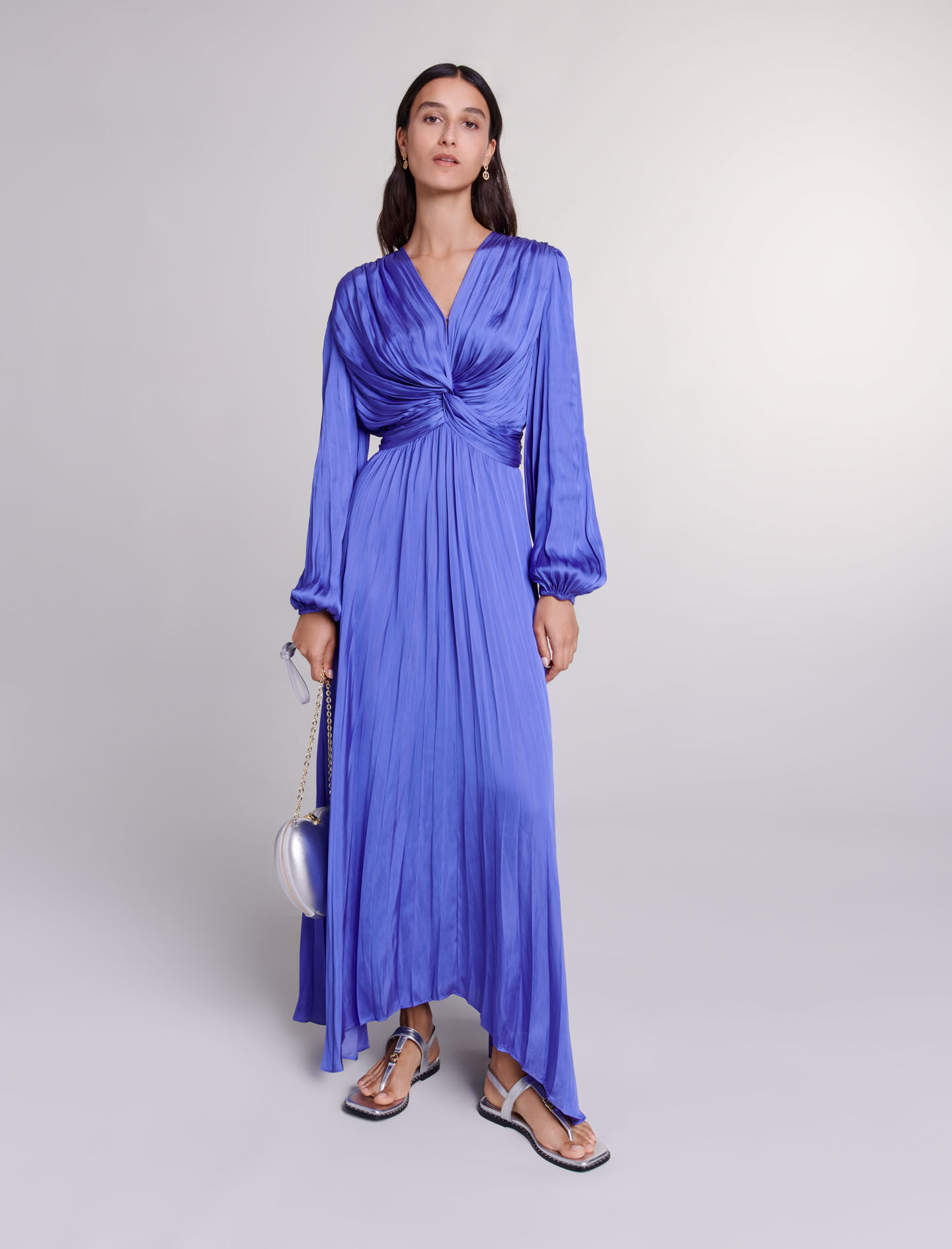Maje satin kleid clearance