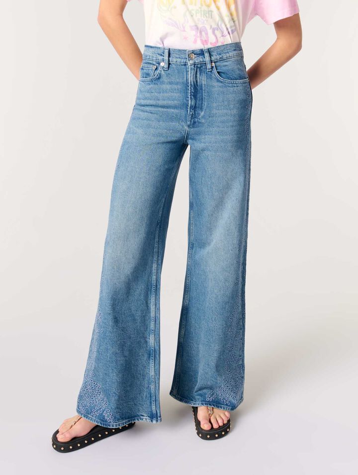 Bestickte Jeans