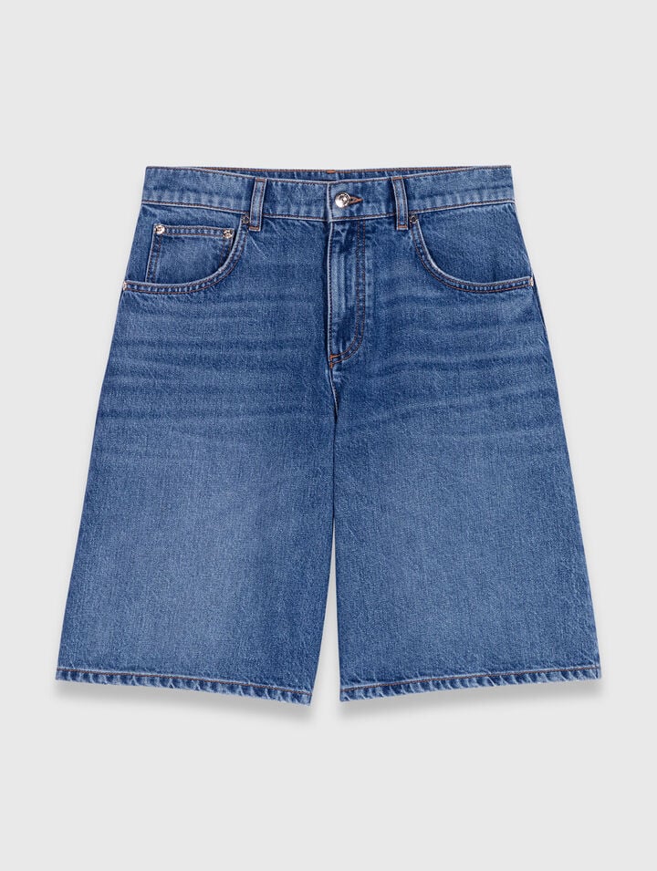 Denim-Bermudashorts