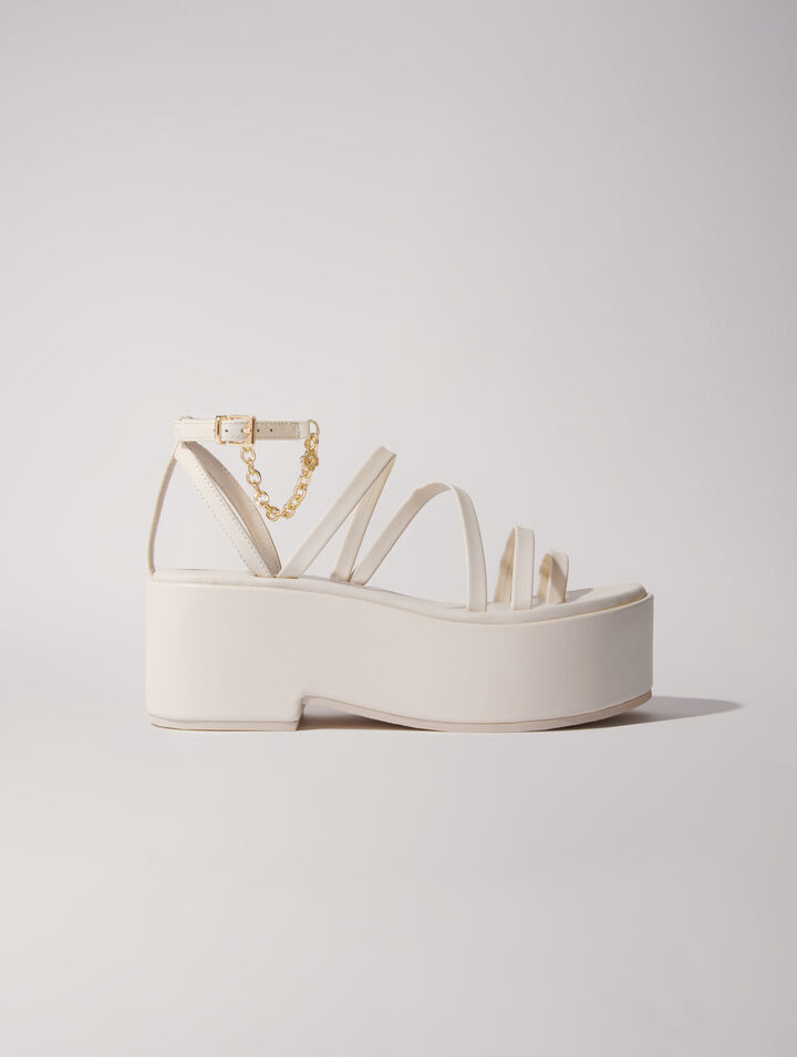 Keilsandalen aus Leder