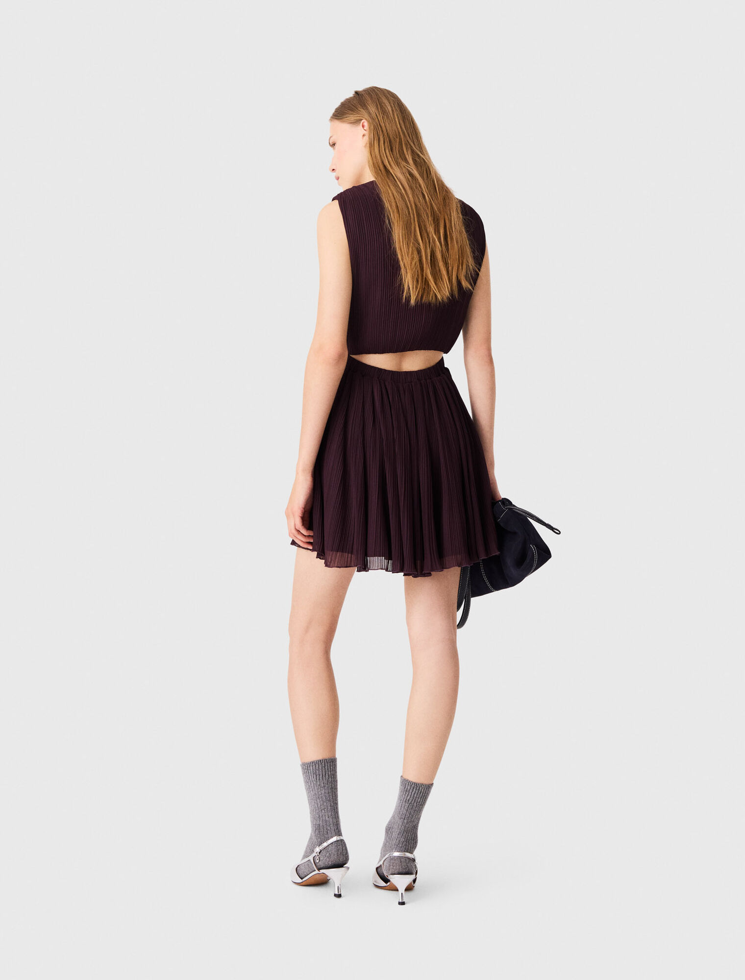 Kurzes plissiertes Skaterkleid
