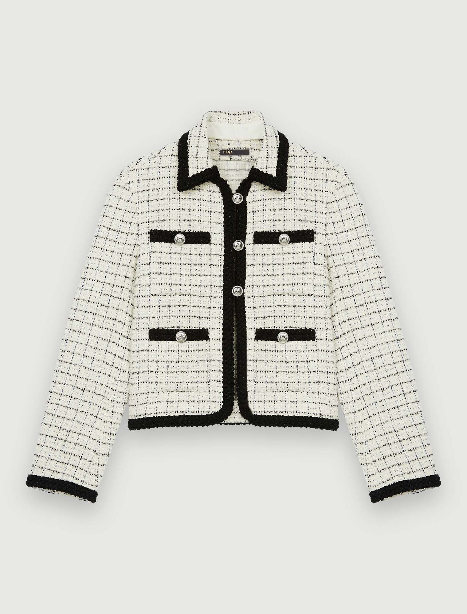 Jacke aus Tweed mit Karomotiven