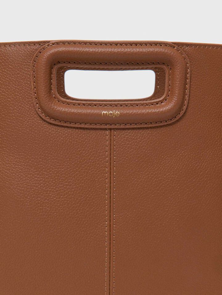 M-Tasche aus genarbtem Leder