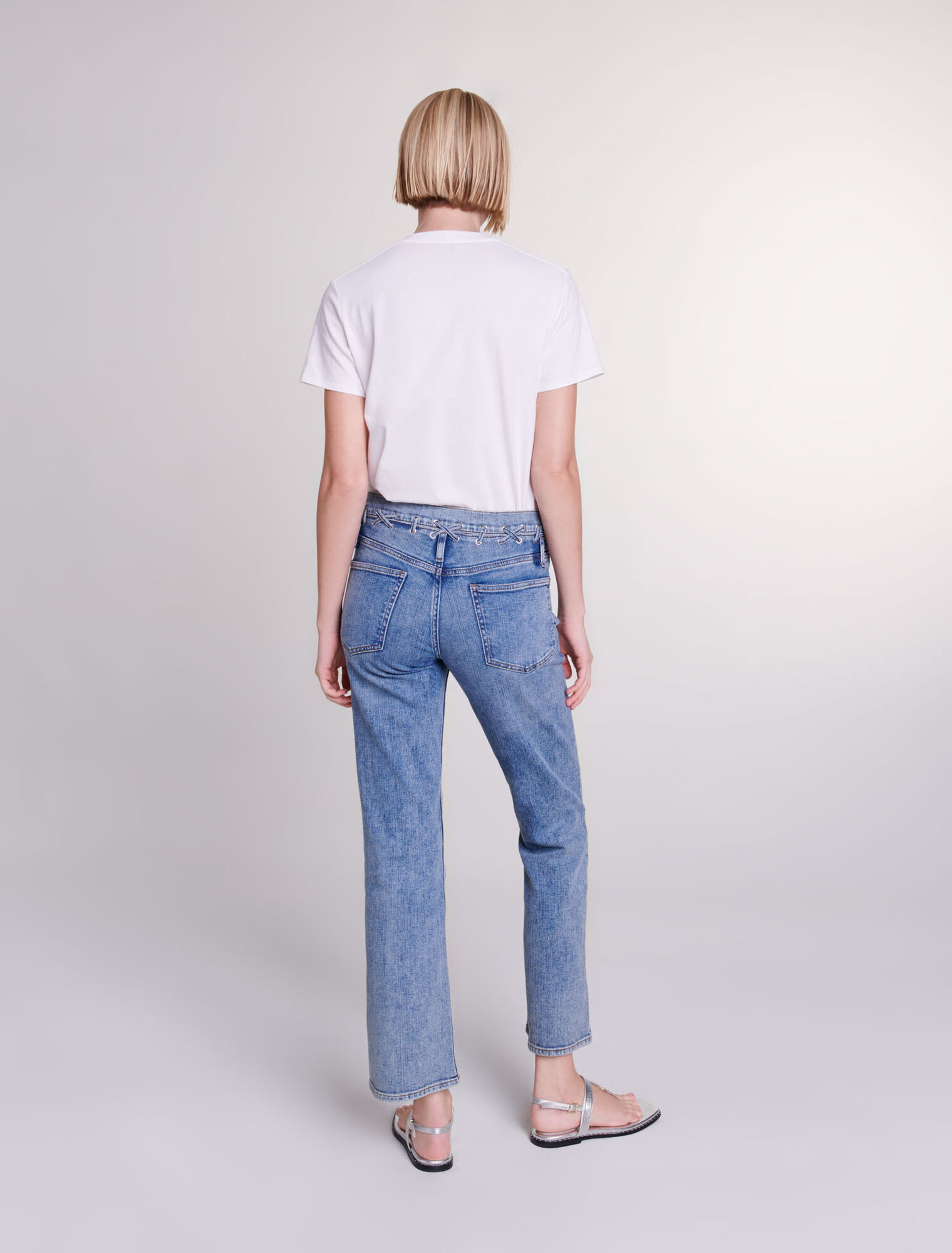 Jeans mit Flechtdetails