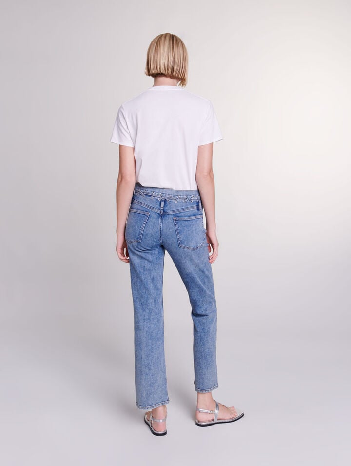 Jeans mit Flechtdetails