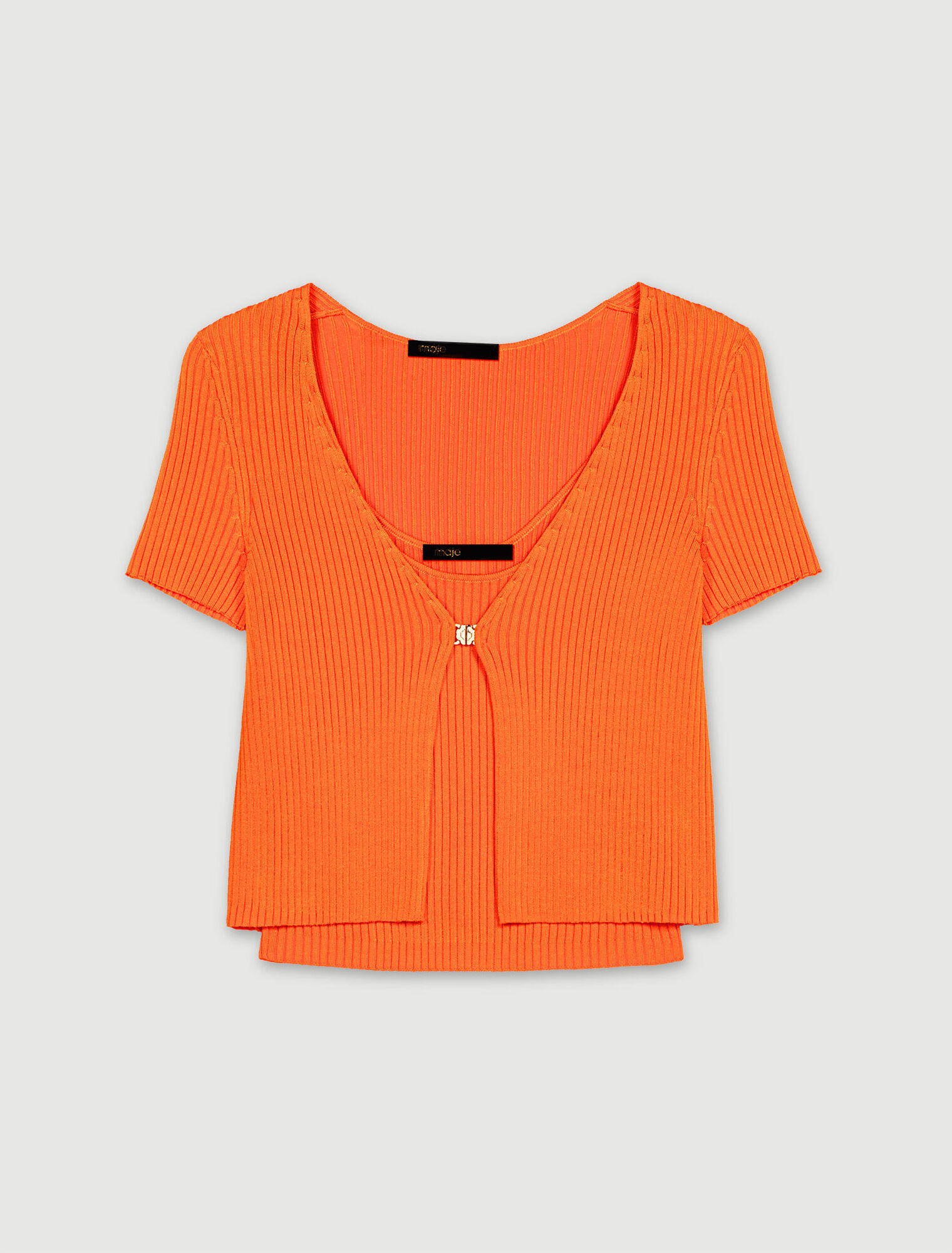 Twinset aus Rippstrick