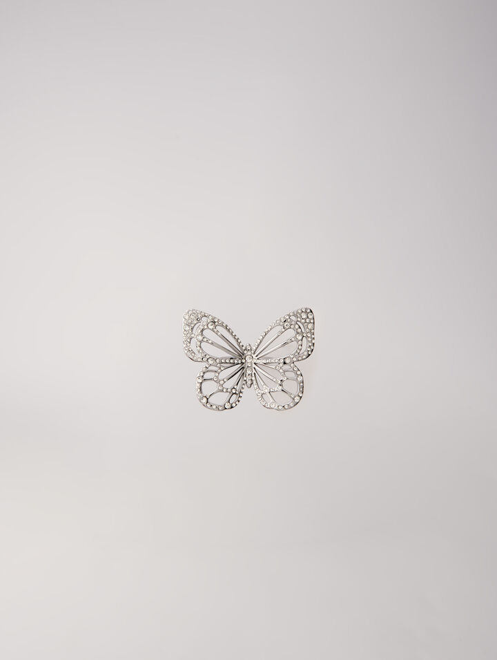 Schmetterlingsring mit Strass