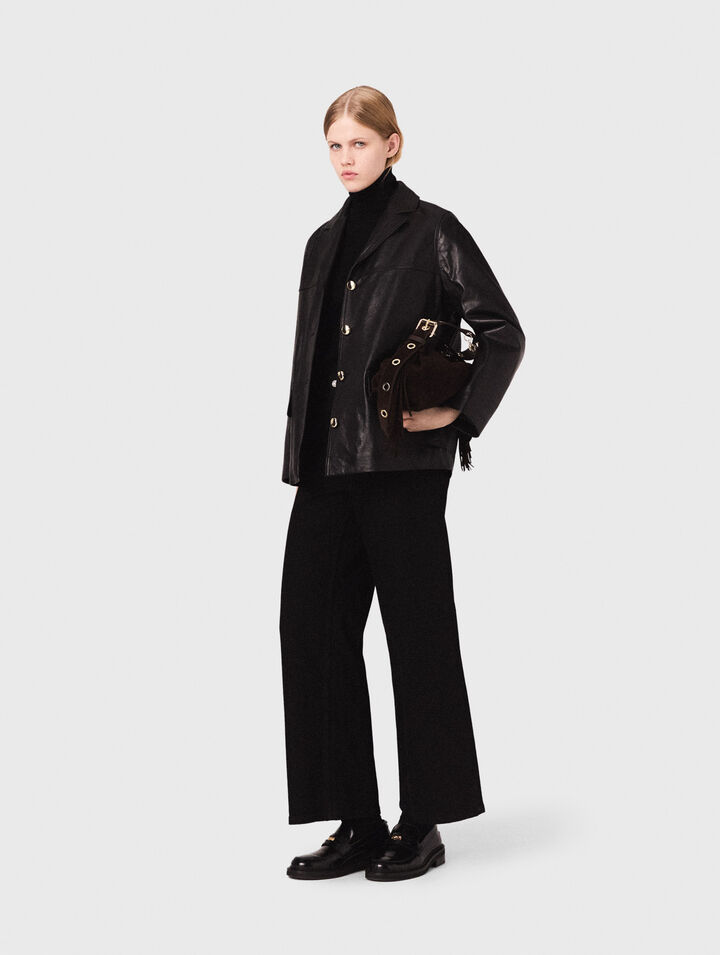 Gesteppte Lederjacke