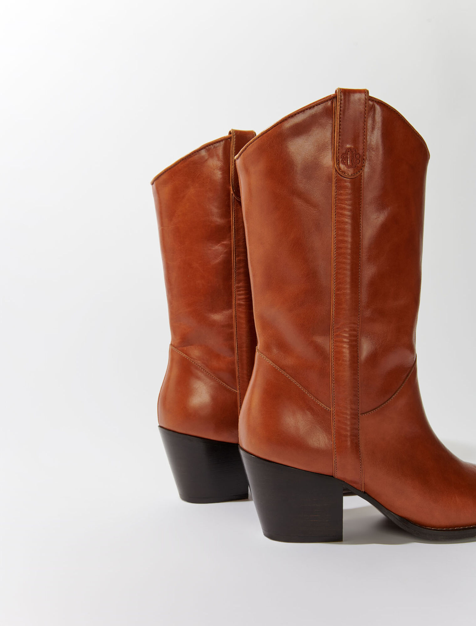 Lederstiefel mit Absatz