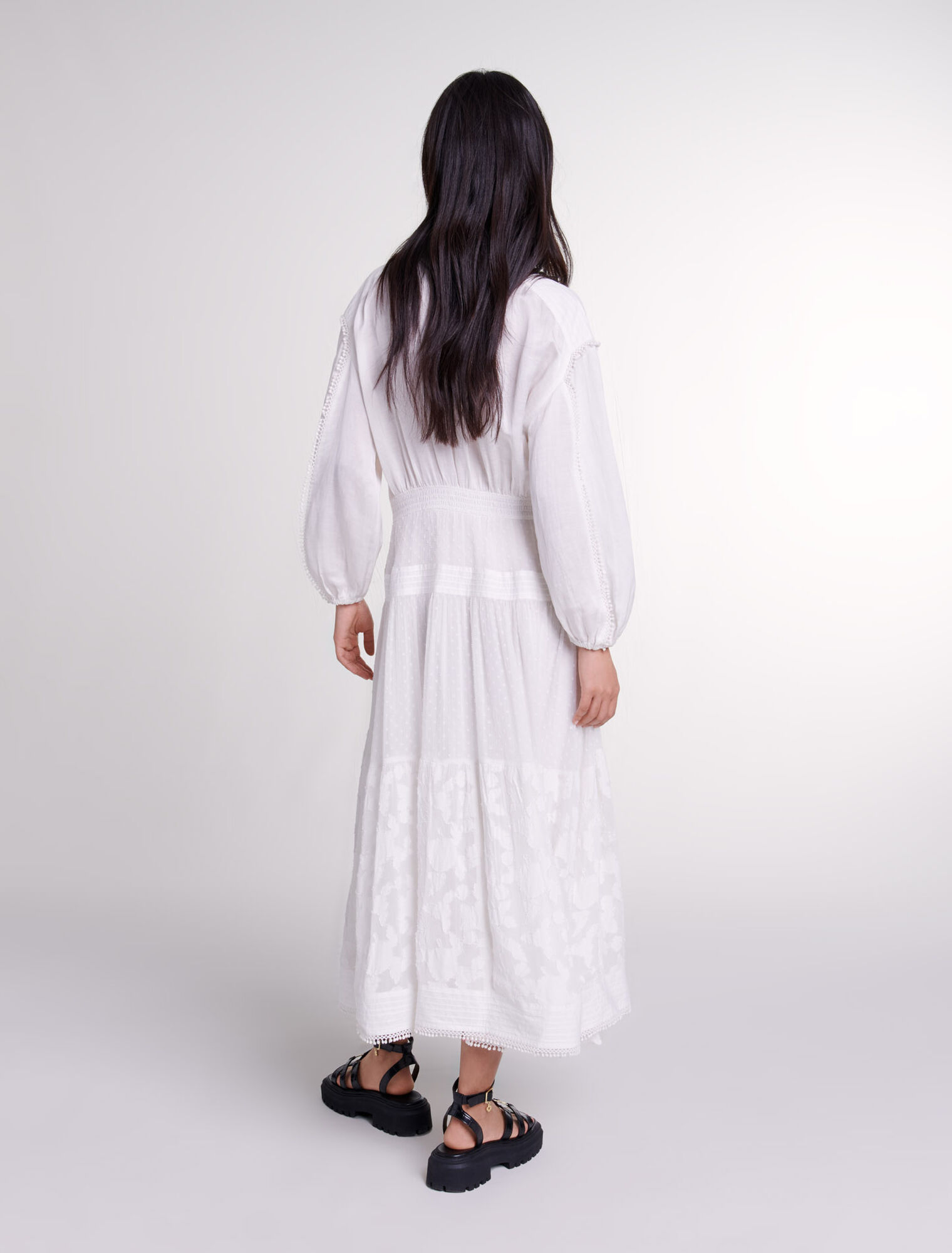 Kurzes Baumwollkleid mit Patchwork