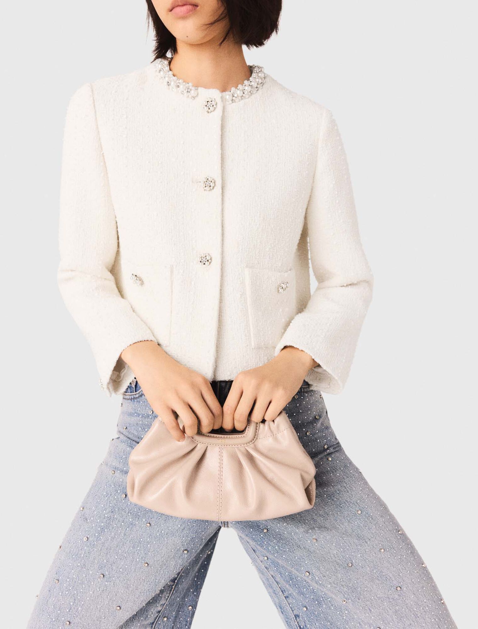 Mini-Clutch aus Naplackleder