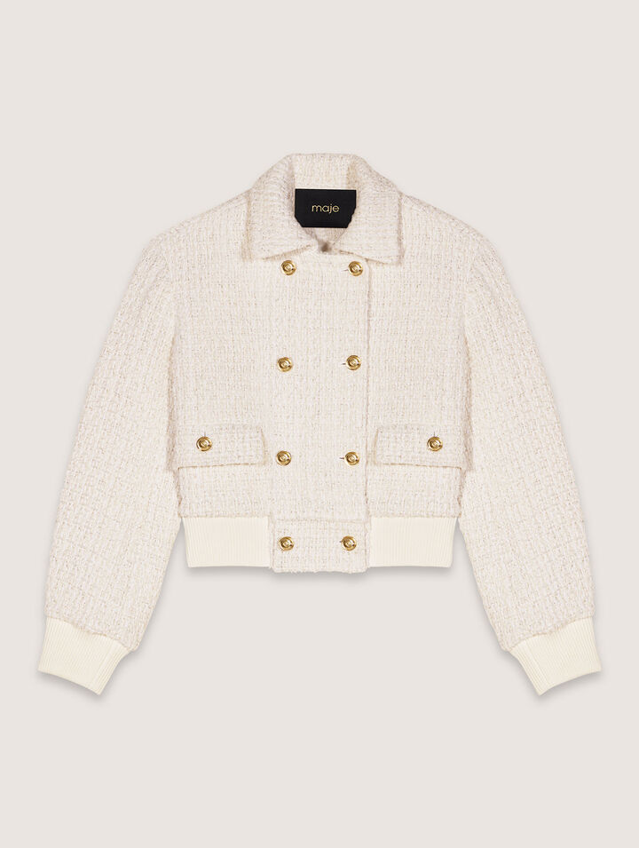 Kurzer Blouson aus Tweed