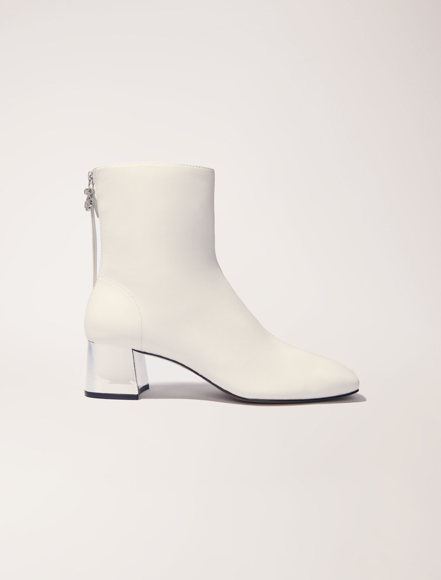 Lederstiefeletten mit eckiger Kappe