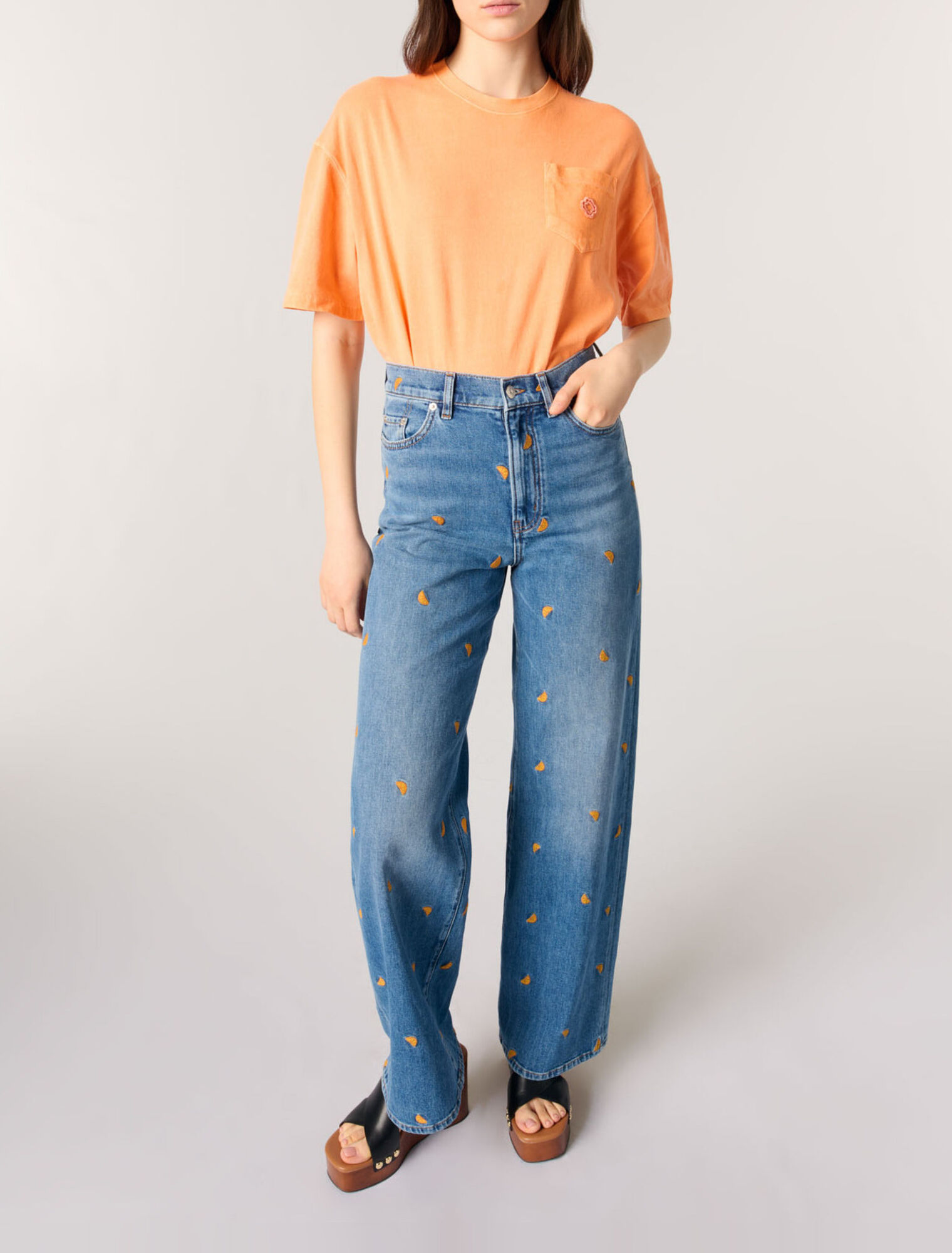 Bestickte Jeans