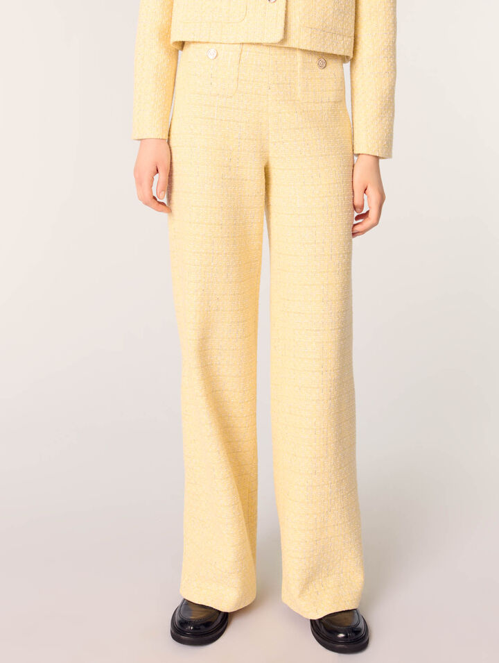 Gerade Tweed-Hose mit Lurex