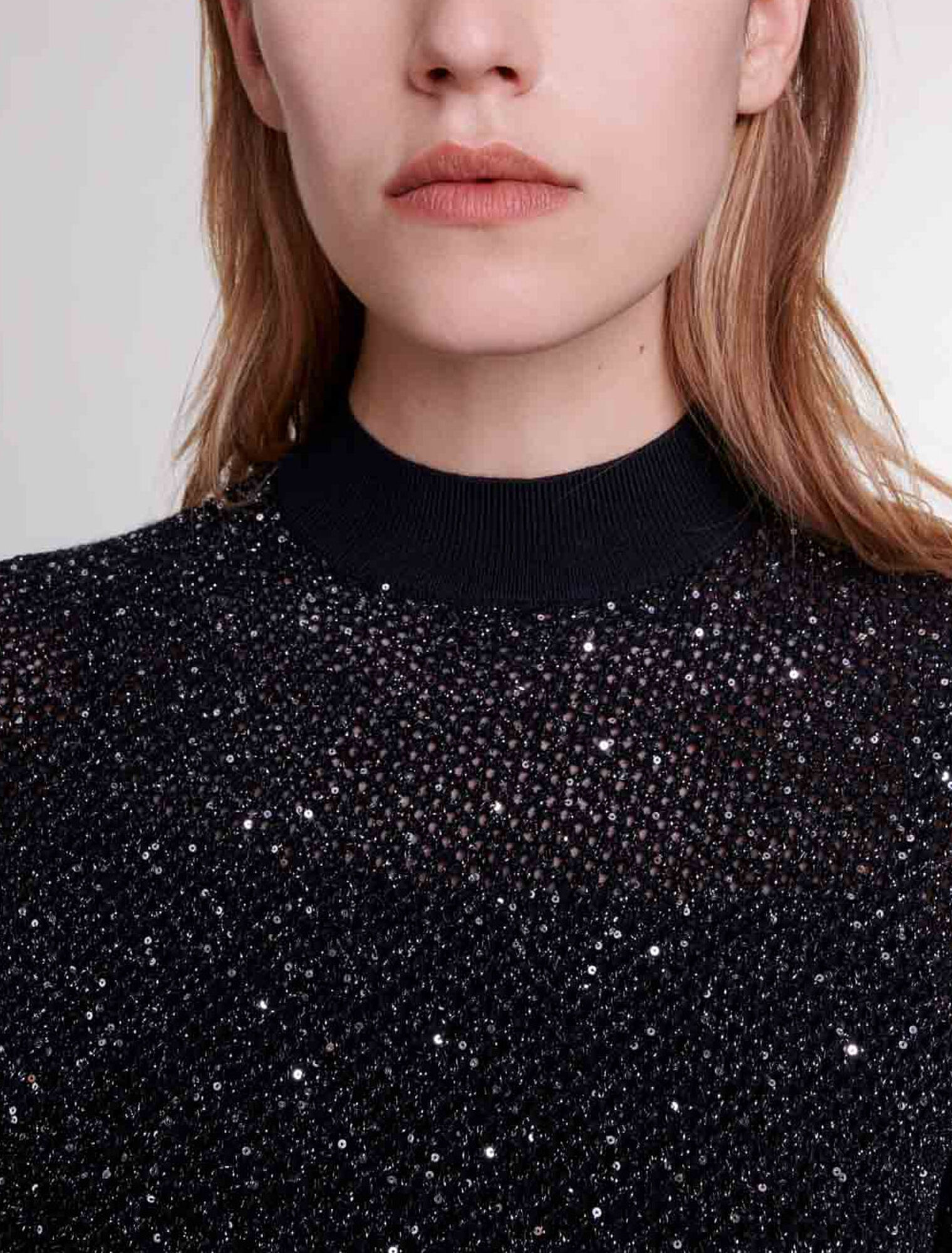 Langes Strickkleid