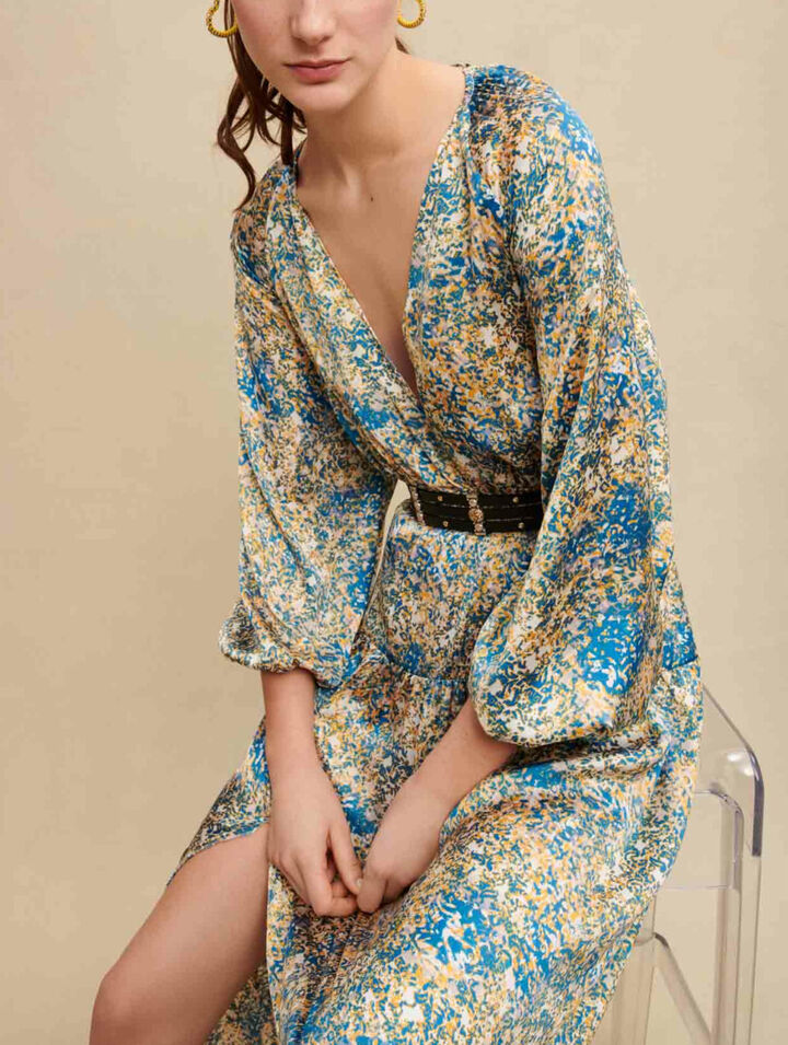Langes Kleid mit Druck
