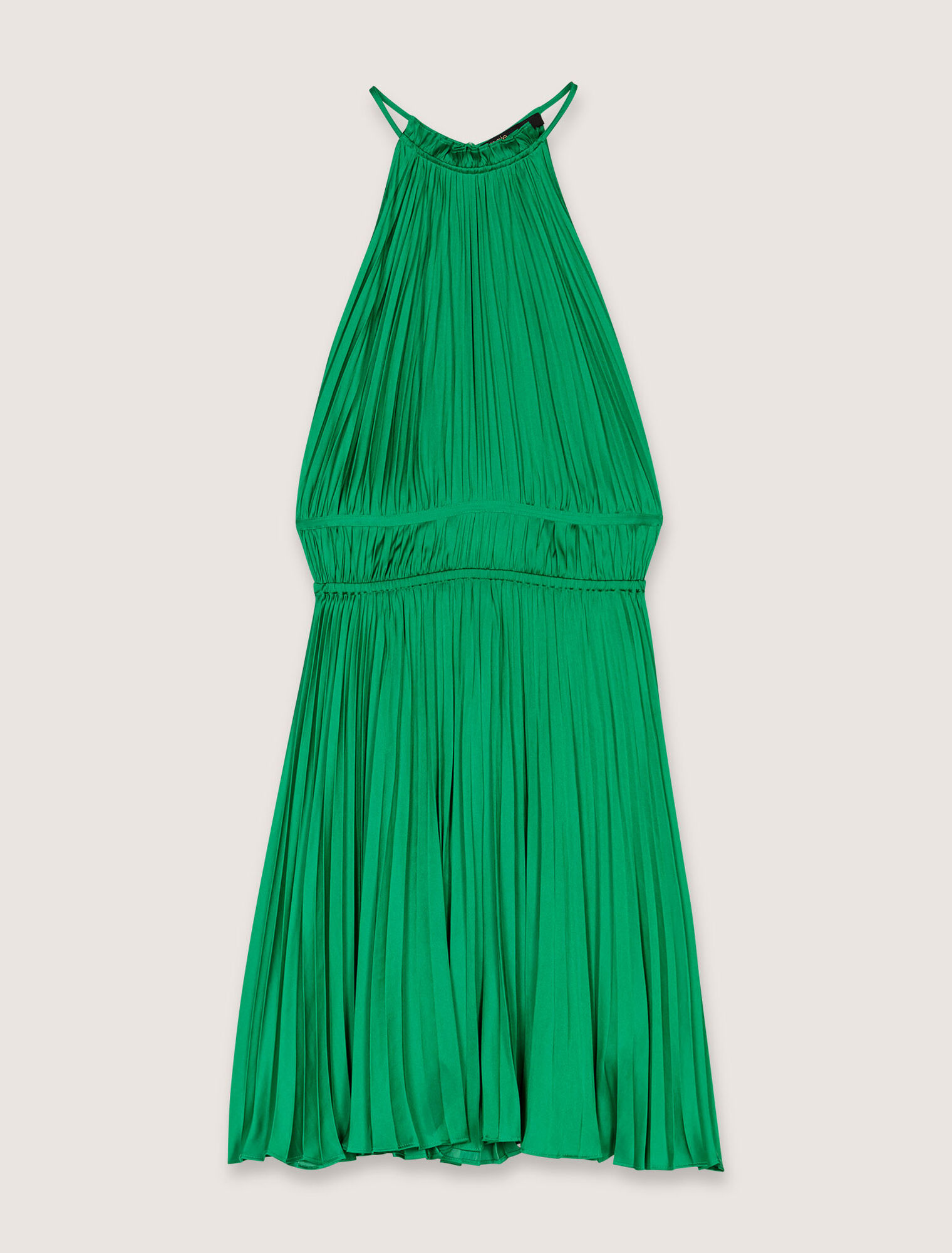 Kurzes, rückenfreies Plisseekleid