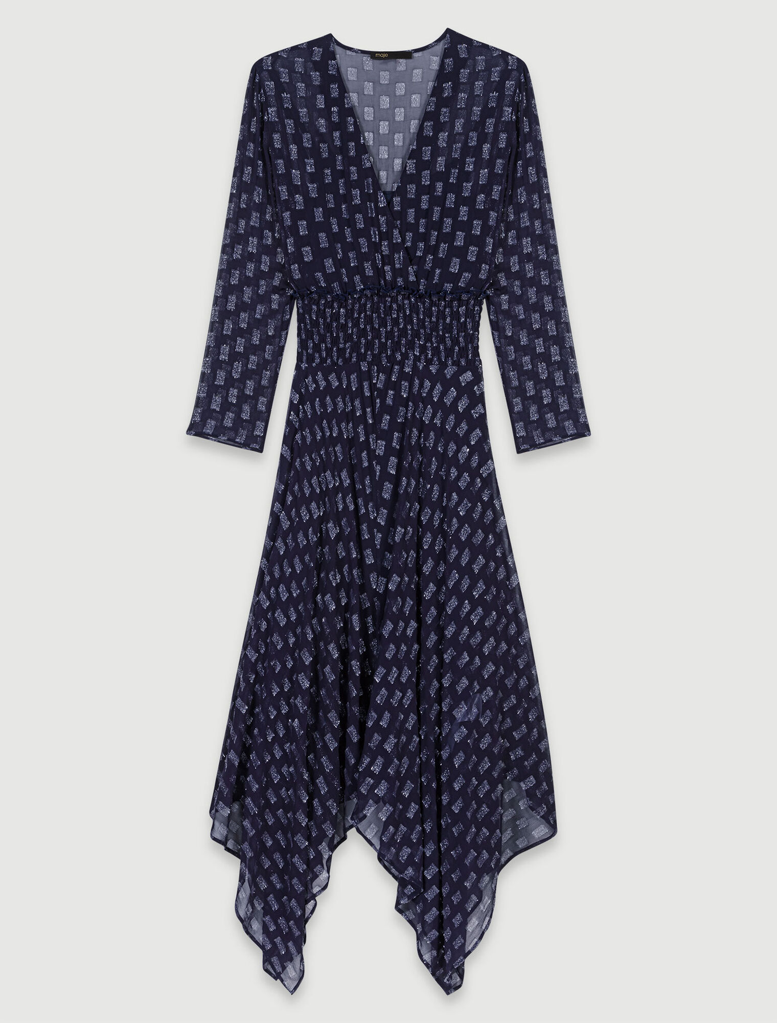 Asymmetrisches langes Kleid